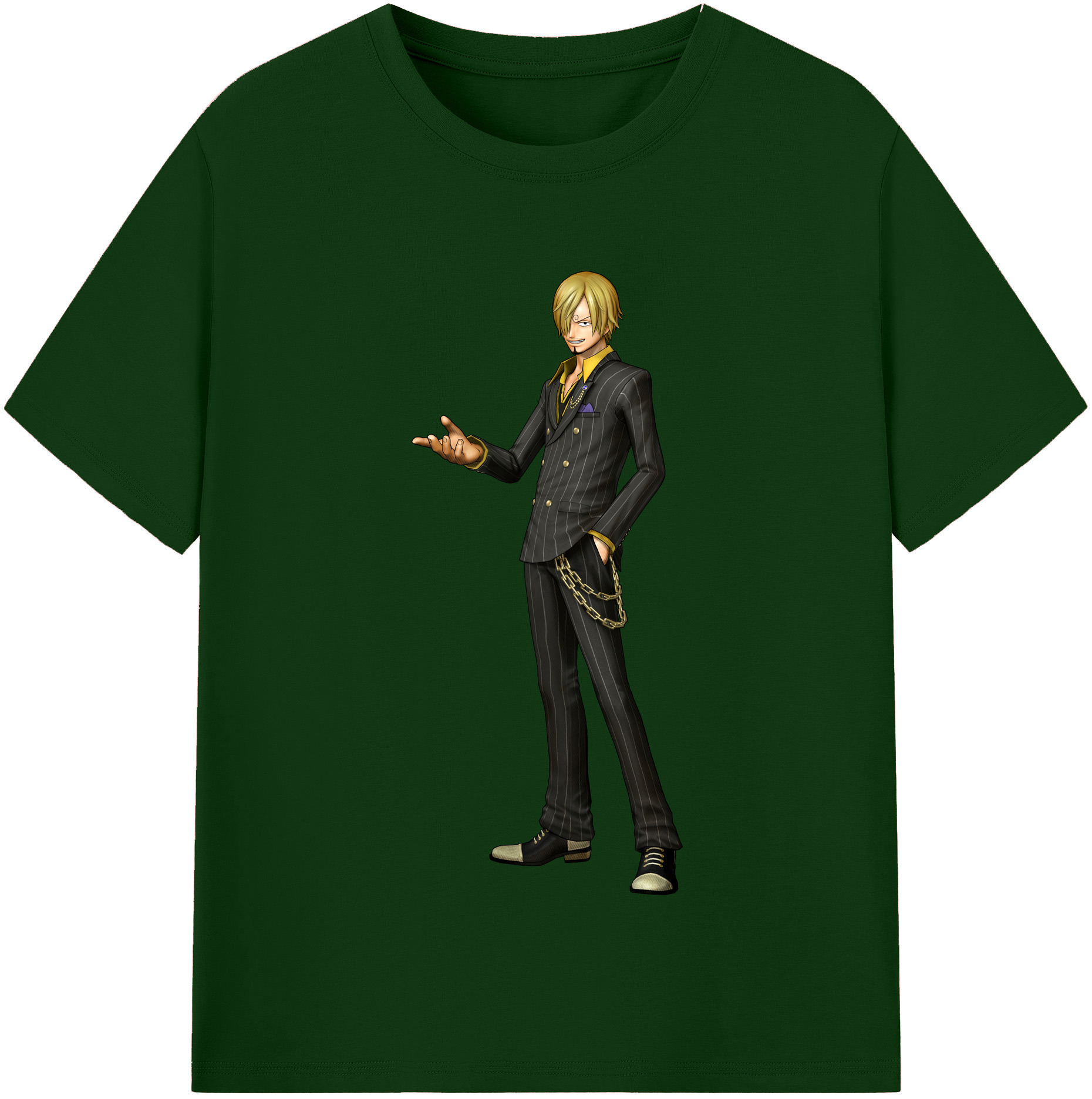 ワンピース サンジ ONE PIECE Sanji 綿100％半袖Tシャツ（フロントプリント）